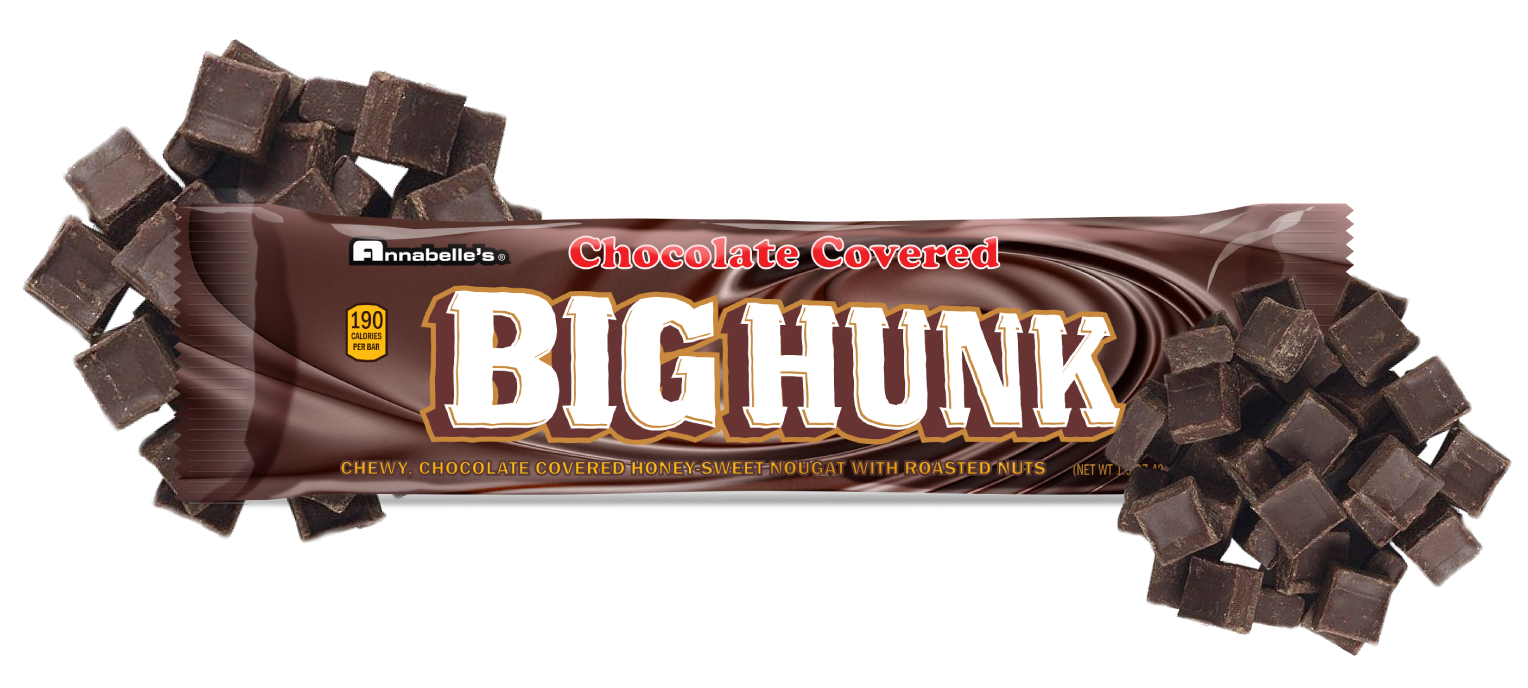 Big Hunk Candy Bar Honey Nougat Bar with Peanuts Annabelle Candy Company